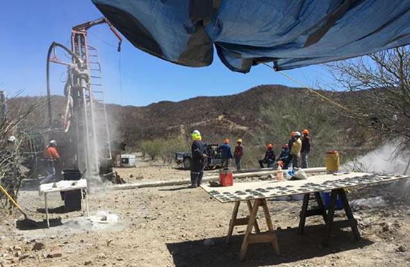 Drilling activities at the Pilar Gold Project