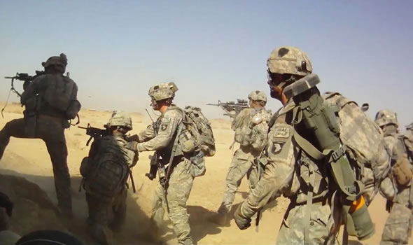 U.S. soldiers in action